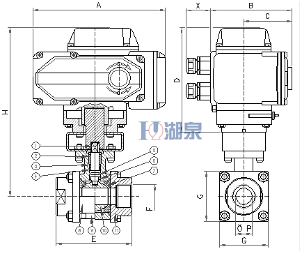 電動絲扣球閥Q911F-16P型號，圖片，原理