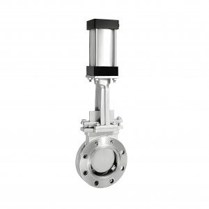 氣動對夾式刀閘閥PNI.0 DN200的，材質(zhì)碳鋼