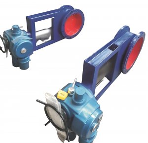 圓形電動調(diào)節(jié)插板閥DN300，國產(chǎn)電動插板